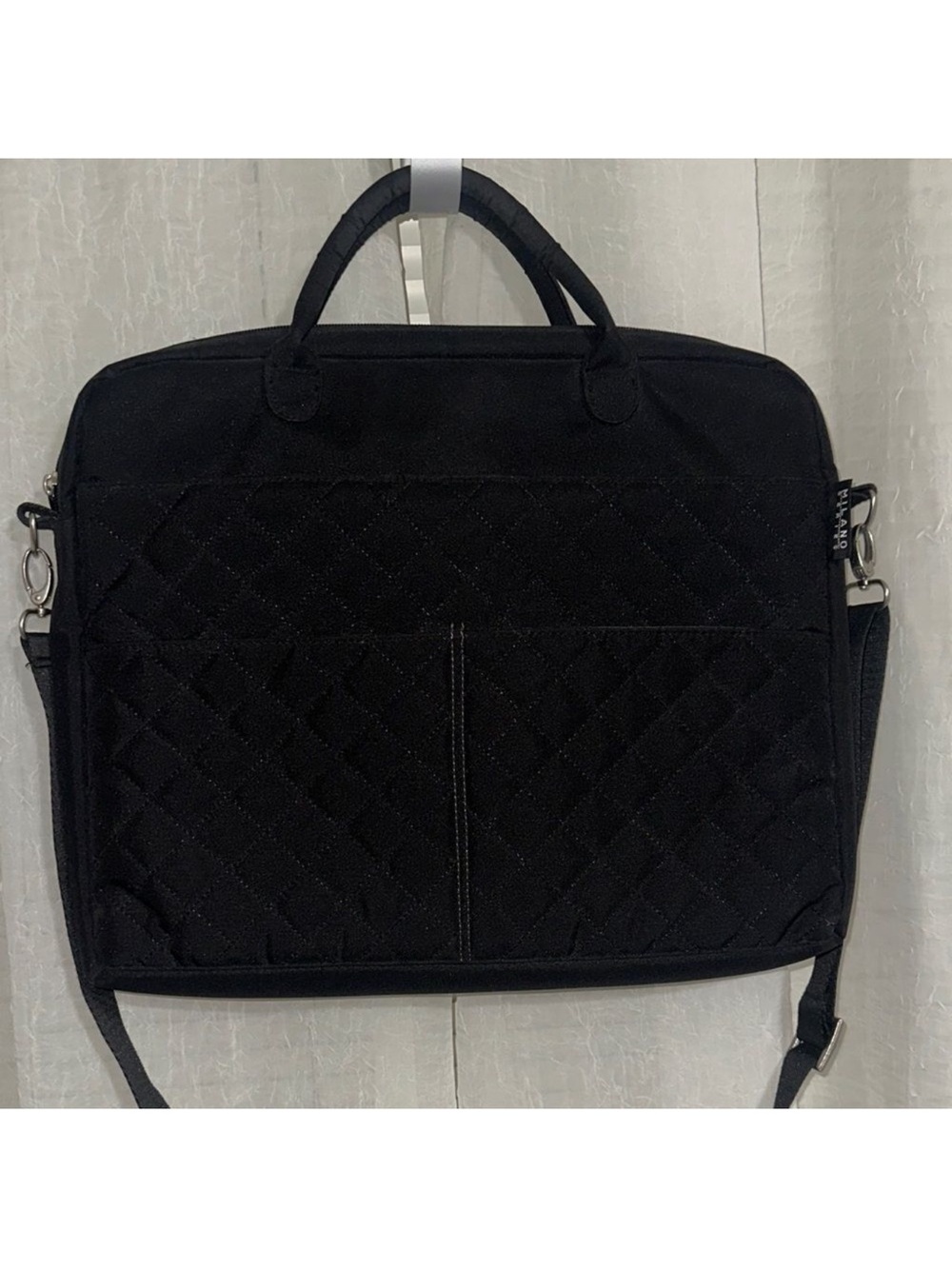 MILANO Series Black Padded Laptop Bag